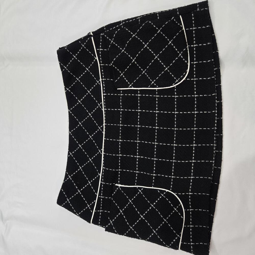Vero Moda Chic Black and White Checkered Mini Skirt Size Small